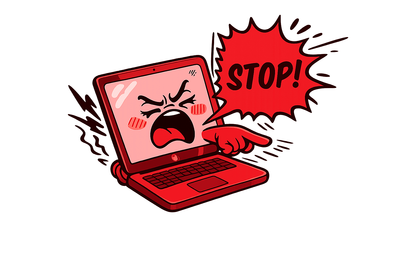 SlapWindows laptop screaming