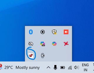 SlapWindows tray icon location in Windows taskbar
